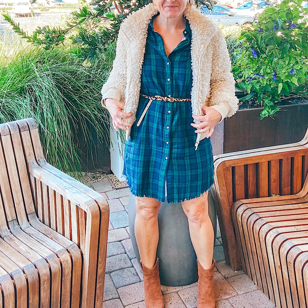 DL1961 plaid shirt dress size small